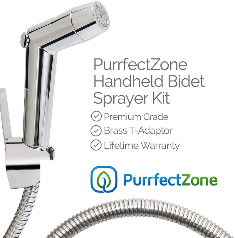 Purrfectzone Faucet Fixture for Bidet with Single Hole and 2 Modes - Stainless Steel with Metal Lever Handle Bidet Sprayer and Baby Cloth Diaper Sprayer Hand Held Bidet Toilet Sporting Goods > Outdoor Recreation > Camping & Hiking > Portable Toilets & Showers Purrfectzone   