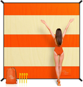 OCOOPA Beach Blanket Sandproof, Extra Large 10x9.2ft, Sand Free Water Resistant Sand Proof, Durable Parachute Nylon, Hawaii Beach Collection, Vibrant Colors, Light Weight Home & Garden > Lawn & Garden > Outdoor Living > Outdoor Blankets > Picnic Blankets OCOOPA Xl(10x9.2ft)- Sunset Orange  