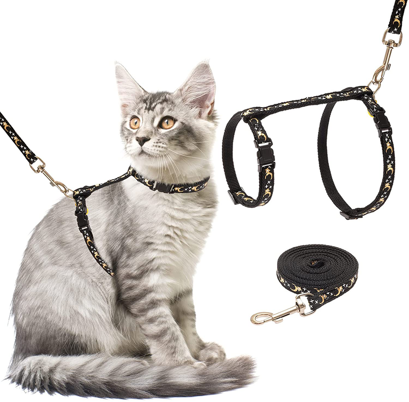 SCIROKKO Adjustable Cat Harness and Leash Set Escape Proof - Vest Harness for Kitties Walking Outdoor Animals & Pet Supplies > Pet Supplies > Cat Supplies > Cat Apparel SCIROKKO Star  