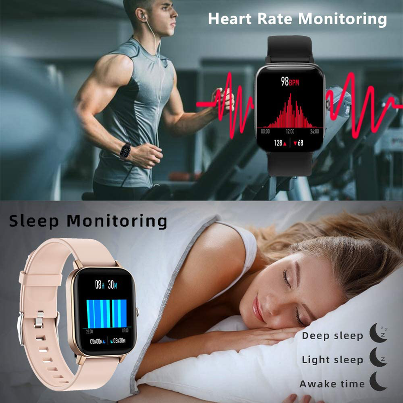 Smart Watch, FirYawee Smartwatch for Android Phones and iOS Phones,Fitness Tracker Waterproof IP68 with Heart Rate Monitor and Sleep Monitor,Step and Distance Counter,Smart Watch for Men Women Apparel & Accessories > Jewelry > Watches FirYawee   
