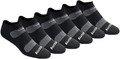 Saucony Men's Multi-Pack Mesh Ventilating Comfort Fit Performance No-Show Socks  Saucony Black Basic (6 Pairs) Shoe Size: 8-12 