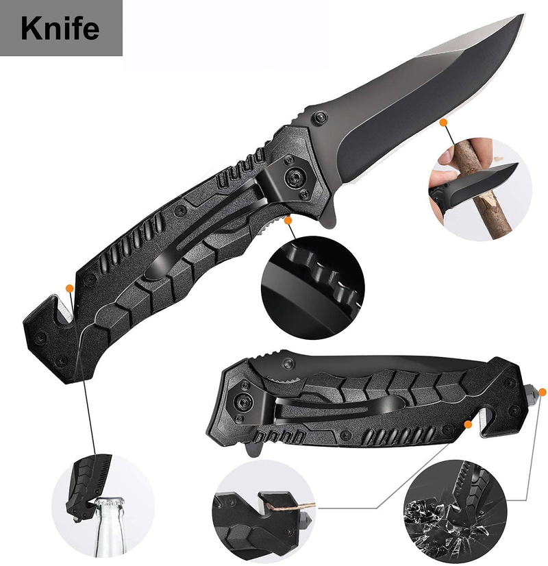 EILIKS Survival Gear Kit, Emergency EDC Survival Tools 24 in 1 SOS Earthquake Aid Equipment, Cool Top Gadgets Valentines Birthday Gifts for Men Dad Him Husband Boyfriend Teen Boy Camping Hiking Sporting Goods > Outdoor Recreation > Camping & Hiking > Camping Tools EILIKS   