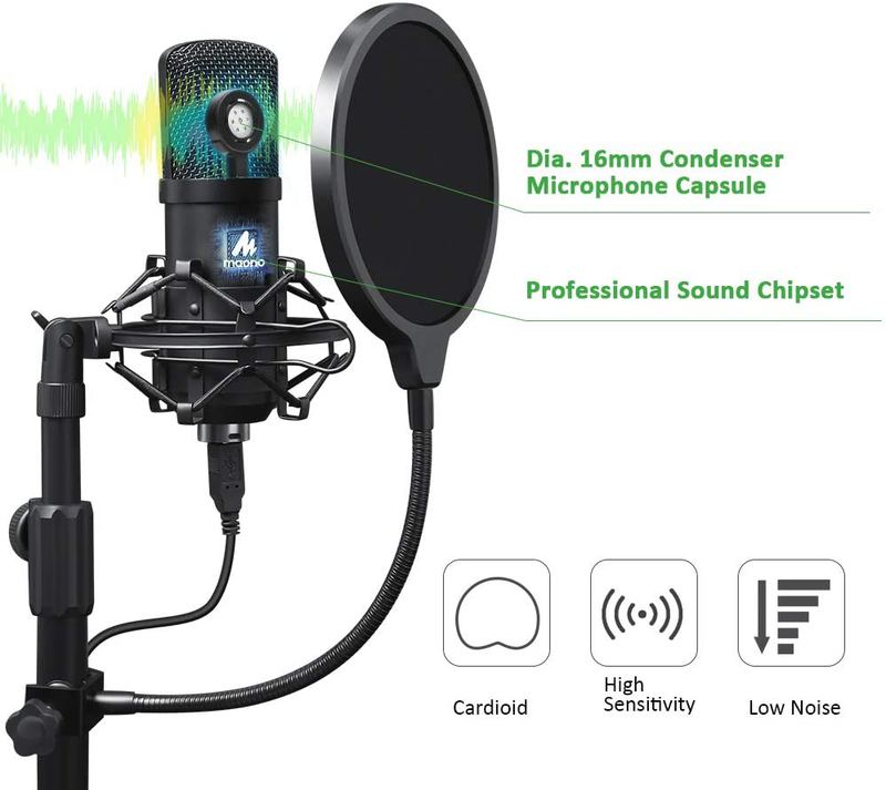 USB Microphone Kit 192KHZ/24BIT MAONO AU-A04T PC Condenser Podcast Streaming Cardioid Mic Plug & Play for Computer, YouTube, Gaming Recording Electronics > Audio > Audio Components > Microphones MAONO   
