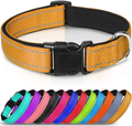 Joytale Reflective Dog Collar,12 Colors,Soft Neoprene Padded Breathable Nylon Pet Collar Adjustable for Small Medium Large Extra Large Dogs,5 Sizes Animals & Pet Supplies > Pet Supplies > Dog Supplies Joytale Brown S- 3/4"x(12"-16") 
