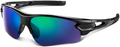 Polarized Sports Sunglasses for Men Women Youth Baseball Fishing Cycling Running Golf Motorcycle Tac Glasses UV400 Sporting Goods > Outdoor Recreation > Cycling > Cycling Apparel & Accessories Bea·CooL Matt Black/Revo Blue  