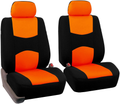 FH Group Universal Fit Flat Cloth Pair Bucket Seat Cover, (Black) (FH-FB050102, Fit Most Car, Truck, Suv, or Van) Vehicles & Parts > Vehicle Parts & Accessories > Motor Vehicle Parts > Motor Vehicle Seating FH Group Orange  