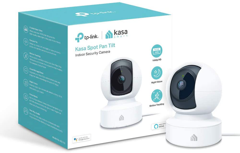 Kasa Indoor Pan/Tilt Smart Home Camera, 1080p HD Security Camera wireless 2.4GHz with Night Vision, Motion Detection for Baby Monitor, Cloud & SD Card Storage, Works with Alexa & Google Home (EC70) Cameras & Optics > Cameras > Surveillance Cameras TP-Link 1080P  