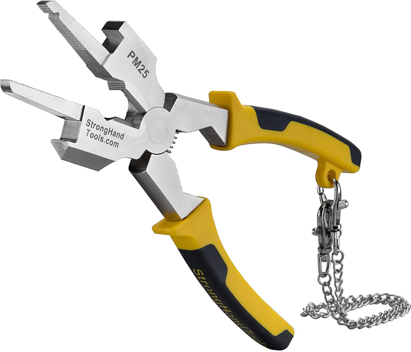Strong Hand Tools, Deluxe MIG Welding Pliers, Slag Hammer, Flat Face Hammer, Scraper, Fine & Coarse Files, Side Pull V-Notch, Retention Chain, Ergonomic Grip, Heat Treated, 8 Inch, PM25 Hardware > Tool Accessories > Welding Accessories Strong Hand Tools Deluxe+  