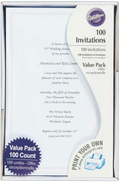 Simplicity Ivory White Wedding Invitation Kit with Envelopes, Makes 100 Invitations, 5.5" W x 8.5" L Arts & Entertainment > Party & Celebration > Party Supplies > Invitations Simplicity Wilton White Invitation  