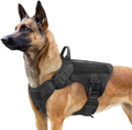 rabbitgoo Tactical Dog Harness for Large Dogs, Military Dog Harness with Handle, No-Pull Service Dog Vest with Molle & Loop Panels, Adjustable Dog Vest Harness for Training Hunting Walking, Tan, XL Animals & Pet Supplies > Pet Supplies > Dog Supplies GLOBEGOU CO.,LTD Black X-Large 
