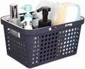 Plastic Basket with Handles Portable Shower Caddy Basket Organizer Caddy Tote Storage Bin for Bathroom, College Dorm Room, Kitchen, Bedroom, Pantry, Toiletry, Garden, Pool, Beach, Camp, Medium White Sporting Goods > Outdoor Recreation > Camping & Hiking > Portable Toilets & Showers zoocatia Light Black Small 