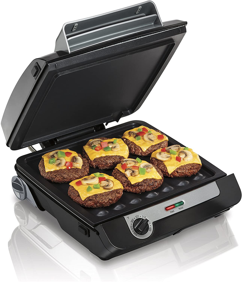 Hamilton Beach Electric Indoor Searing Grill with Viewing Window and Removable Easy-to-Clean Nonstick Plate, 6-Serving, Extra-Large Drip Tray, Stainless Steel (25361) Home & Garden > Kitchen & Dining > Kitchen Tools & Utensils > Kitchen Knives Hamilton Beach 4-in-1 Multi Grill, Griddle, Bacon Grill 