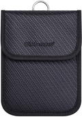 Faraday Bag for Key Fob, Wisdompro WP4694 RFID Key Fob Protector RF Car Signal Blocking, Anti-Theft Pouch, Anti-Hacking Case Blocker - Purple  Wisdompro Black (PU Leather)  