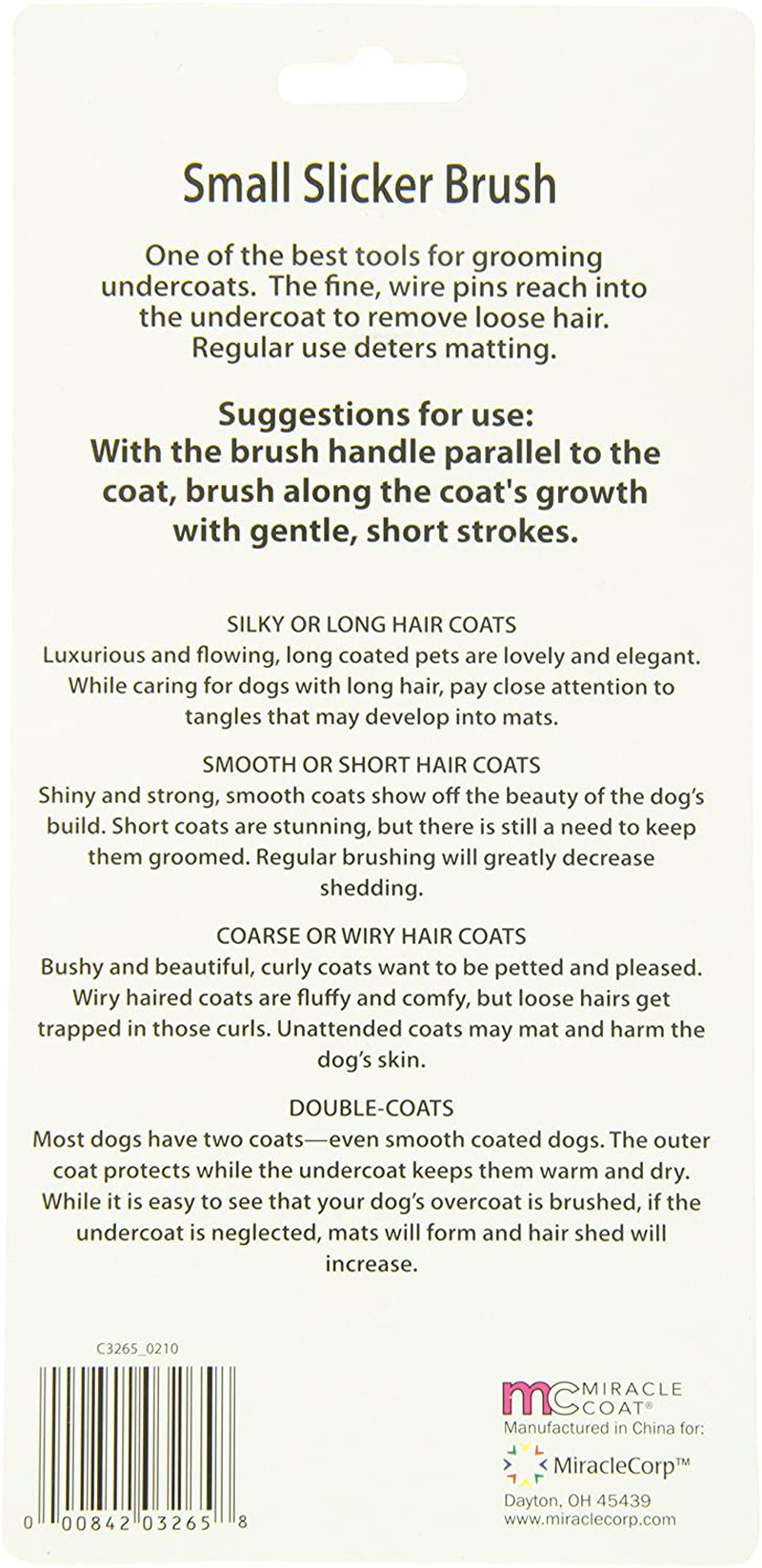 Miracle Coat Slicker Dog Brush, Small Animals & Pet Supplies > Pet Supplies > Cat Supplies Miracle Care   