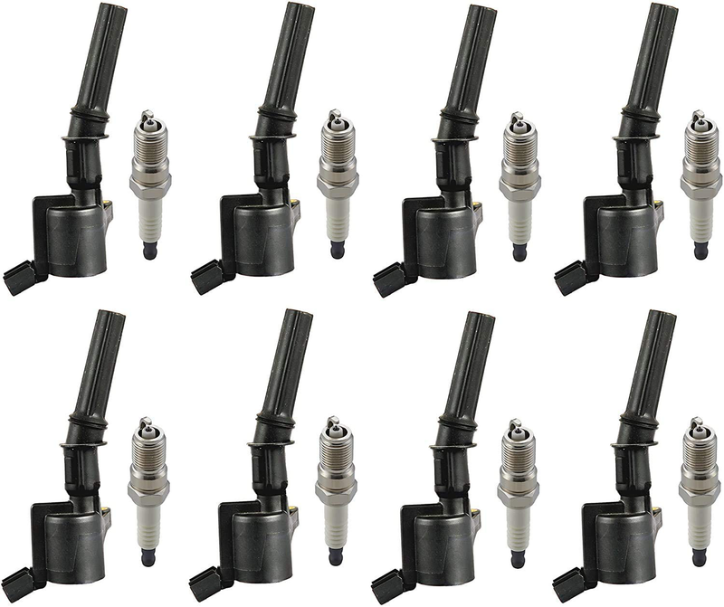ENA Set of 8 Platinum Spark Plugs and 8 Ignition Coils compatible with 1997-2011 compatible with Ford Crown Victoria Mercury Grand Marquis Lincoln Town Car E-150 4.6L V8 FD503 SP493 Vehicles & Parts > Vehicle Parts & Accessories > Motor Vehicle Parts ENA Default Title  