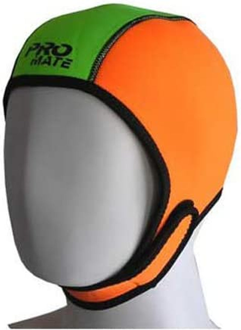 Promate 3Mm Adjustable Beanie Scuba Dive Surf Surfing Kayak Rafting Canoe Snorkel Swimming Cap Hat Sporting Goods > Outdoor Recreation > Boating & Water Sports > Swimming > Swim Caps Promate Green/Orange X-Small 
