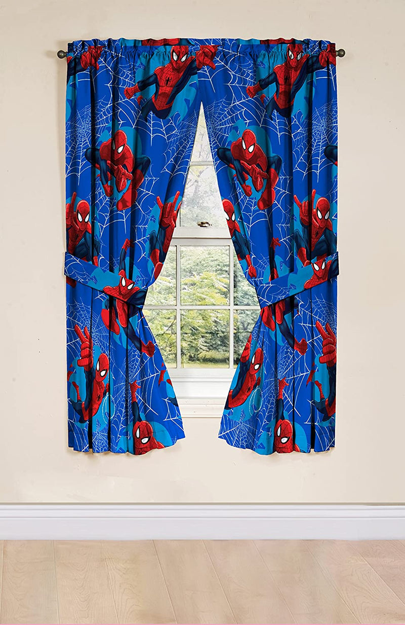 Jay Franco Marvel Spiderman 'Astonish' 42" X 63" Curtain Panel Pair with Tie Backs Drape Set, 63 In Home & Garden > Decor > Window Treatments > Curtains & Drapes Jay Franco and Sons, Inc.   