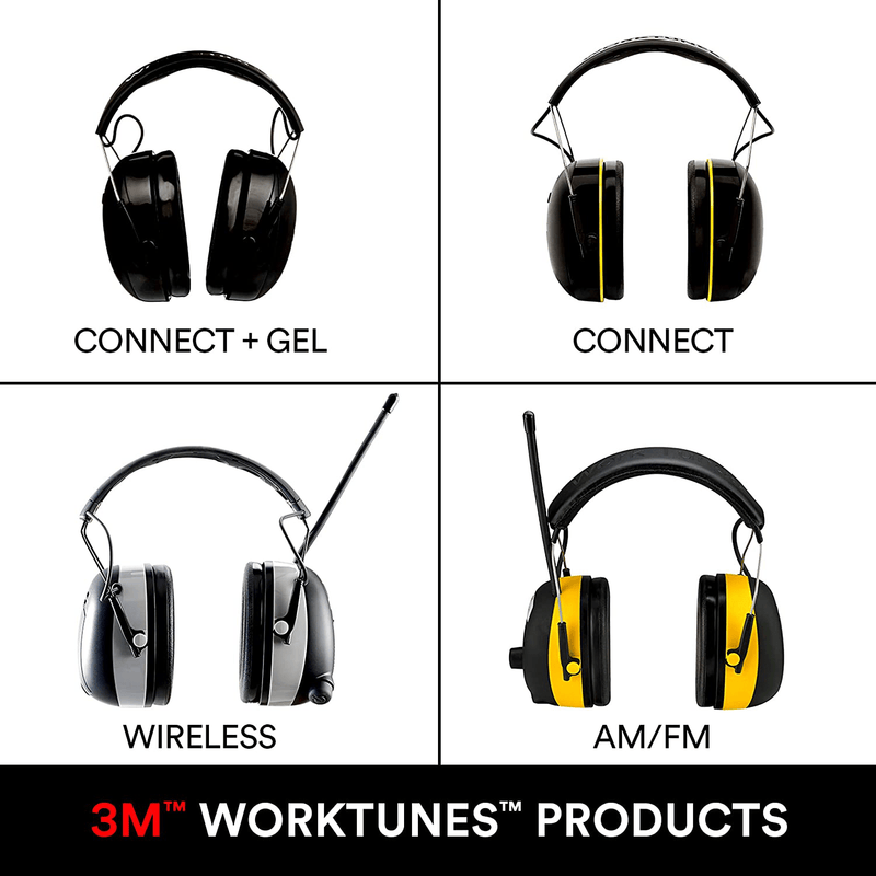 3M WorkTunes Connect Hearing Protector with Bluetooth Technology, 24 dB NRR, Ear protection for Mowing, Snowblowing, Construction, Work Shops  3M Safety   