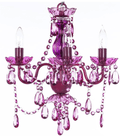 4 Light Crystal White Hardwire Flush Mount Chandelier H17.5”xW15”, White Metal Frame with Clear Glass Stem and Clear Acrylic Crystals & Beads That Sparkle Just Like Glass Arts & Entertainment > Party & Celebration > Party Supplies Gypsy Color Fuchsia 4 Light Hardwire 