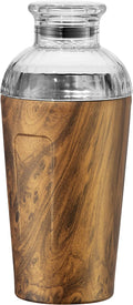 Oggi Groove Insulated Cocktail Shaker-17Oz Double Wall Vacuum Insulated Stainless Steel Shaker, Tritan Lid Has Built in Strainer, Ideal Cocktail, Martini Shaker, Margarita Shaker, Gold (7404.4) Home & Garden > Kitchen & Dining > Barware Oggi Wood Grain 17-Ounce 