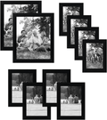 Americanflat 10-Piece Black Picture Frame Set | Includes Sizes 8x10, 5x7, and 4x6. Shatter-Resistant Glass. Hanging Hardware Included! Home & Garden > Decor > Picture Frames Americanflat Black  
