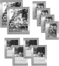 Americanflat 10-Piece Black Picture Frame Set | Includes Sizes 8x10, 5x7, and 4x6. Shatter-Resistant Glass. Hanging Hardware Included! Home & Garden > Decor > Picture Frames Americanflat Silver  