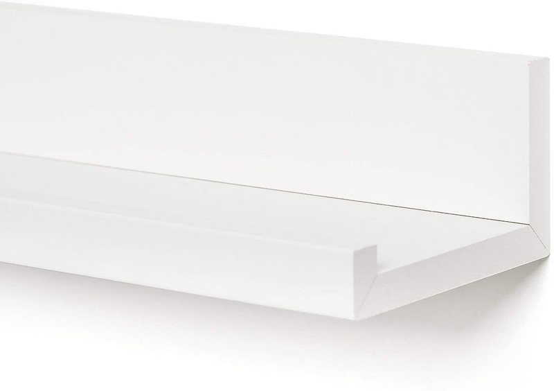 Americanflat 14 Inch Floating Shelves Set of 3 in White Composite Wood - Wall Mounted Storage Shelves for Bedroom, Living Room, Bathroom, Kitchen, Office and More Furniture > Shelving > Wall Shelves & Ledges Americanflat   