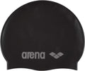 Arena Classic Youth Silicone Unisex Swim Cap for Boys and Girls Sporting Goods > Outdoor Recreation > Boating & Water Sports > Swimming > Swim Caps arena Black / Silver  