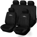 AUTOYOUTH Car Seat Covers Full Set, Front Bucket Seat Covers with Split Bench Back Seat Covers For Cars For Women Full Set Auto Parts Seat Protectors Motor Trend Car Seat Accessories - 9pcs,Beige Vehicles & Parts > Vehicle Parts & Accessories > Motor Vehicle Parts > Motor Vehicle Seating AUTOYOUTH BLACK  