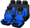 AUTOYOUTH Car Seat Covers Full Set, Front Bucket Seat Covers with Split Bench Back Seat Covers For Cars For Women Full Set Auto Parts Seat Protectors Motor Trend Car Seat Accessories - 9pcs,Beige Vehicles & Parts > Vehicle Parts & Accessories > Motor Vehicle Parts > Motor Vehicle Seating AUTOYOUTH blue  