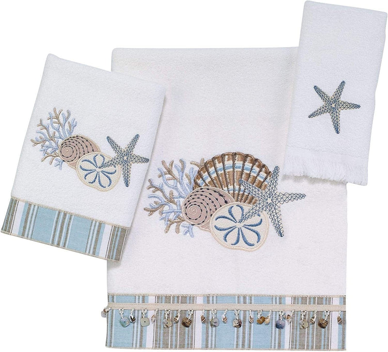 Avanti Linens by the Sea 3 Pc Towel Set, Rattan Home & Garden > Linens & Bedding > Towels Avanti Linens White 3 Piece Towel Set 