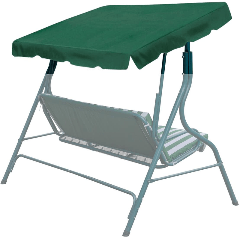 BenefitUSA Canopy ONLY Patio Outdoor 73"x52" Swing Canopy Replacement Porch Top Cover Seat Furniture (Burgundy) Home & Garden > Lawn & Garden > Outdoor Living > Porch Swings BenefitUSA Green  
