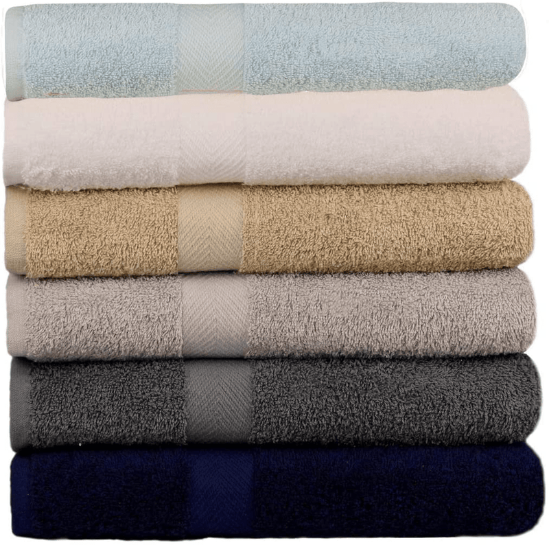 BEST TOWEL 6-Pack Bath Towels - Extra-Absorbent - 100% Cotton - 27" x 54" (Multi, 6 Pack Bath Towel) Home & Garden > Linens & Bedding > Towels BEST TOWEL   