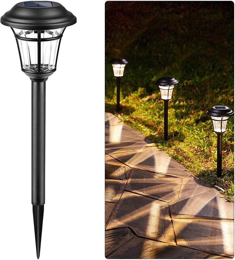 Brightown Solar Pathway Lights 6 Pack Brown Stake-6 Lumen Auto on off Solar Powered Rechargeable Battery Waterproof All Seasons Garden Landscape Lighting Lamp for Path Lawn Yard Patio Walkway Driveway Home & Garden > Lighting > Lamps Brightown 6 Pack - Black  