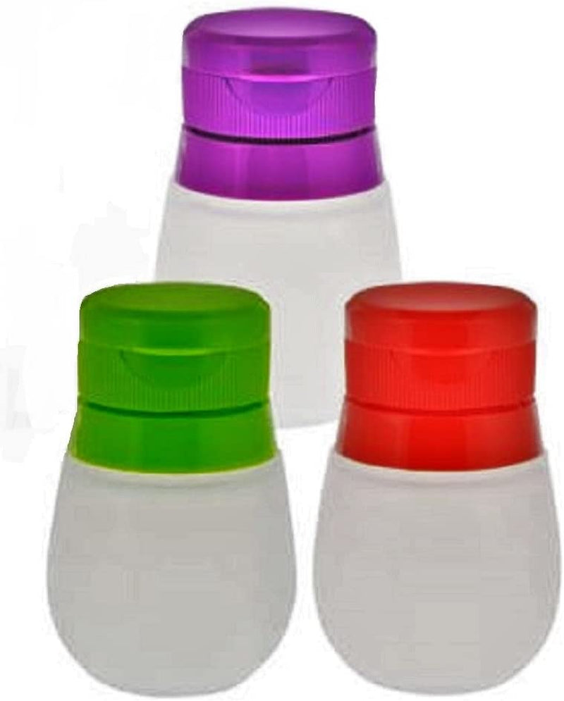 Small Travel Food Dressing Storage Silicone Bottle Containers, 3-Ct Set Home & Garden > Decor > Decorative Jars Guffman   