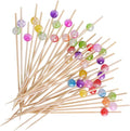 Cocktail Picks, 100PCS Toothpicks for Appetizers, Appetizing Skewers for Fruits Burgers Party Decoration - 4.7 Inch Home & Garden > Decor > Seasonal & Holiday Decorations AIPNUN Multicolor  