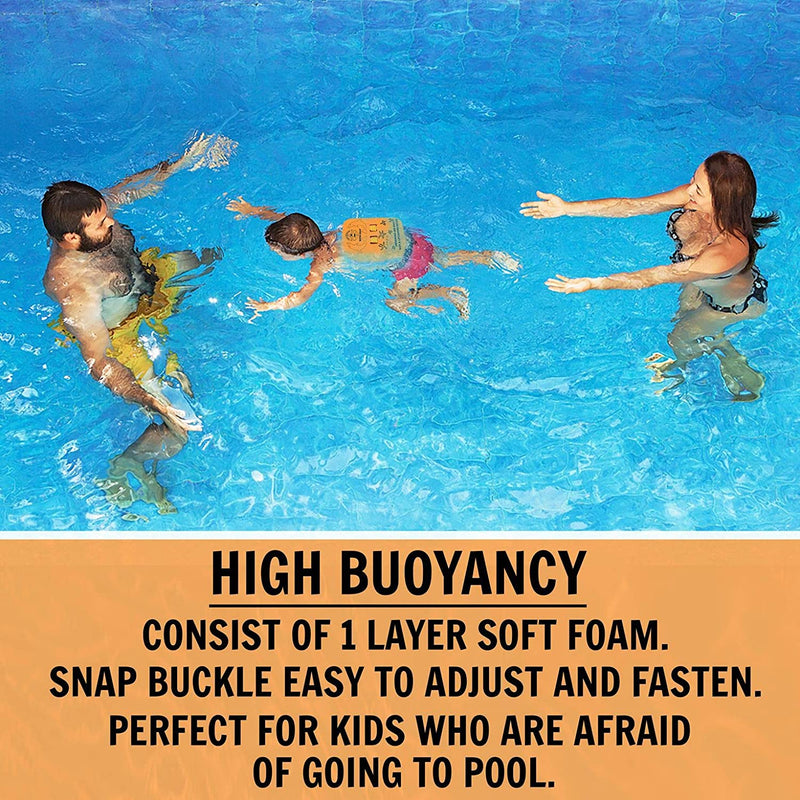 Water Gear Back Float for Kids Safety Pool Swimming - Toddlers Bubble Belt Swim Trainer Equipment - One Piece Floating Foam Backpack - Kids Toddler Children Swimming Lesson/Training Floaters - Orange Sporting Goods > Outdoor Recreation > Boating & Water Sports > Swimming Water Gear   