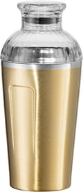 Oggi Groove Insulated Cocktail Shaker-17Oz Double Wall Vacuum Insulated Stainless Steel Shaker, Tritan Lid Has Built in Strainer, Ideal Cocktail, Martini Shaker, Margarita Shaker, Gold (7404.4) Home & Garden > Kitchen & Dining > Barware Oggi Gold 17-Ounce 