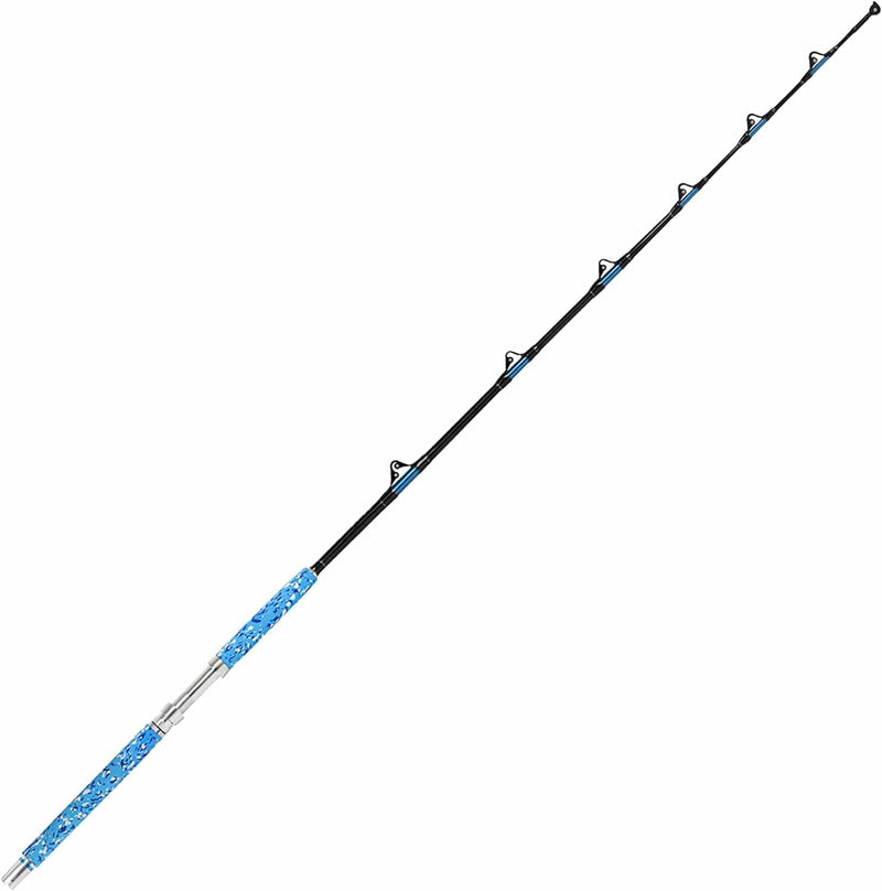 Fiblink Fishing Trolling Rod 1 Piece Saltwater Offshore Heavy Roller Rod Big Name Conventional Boat Camo Fishing Pole (6'6",30-50Lb/50-80Lb/80-120Lb) Sporting Goods > Outdoor Recreation > Fishing > Fishing Rods Fiblink   