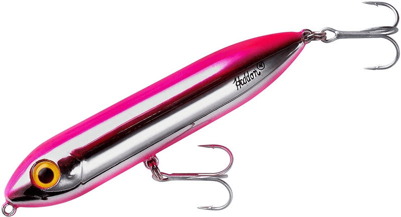 Heddon Super Spook Topwater Fishing Lure for Saltwater and Freshwater Sporting Goods > Outdoor Recreation > Fishing > Fishing Tackle > Fishing Baits & Lures Heddon Chrome/Pink Super Spook (7/8 oz) 