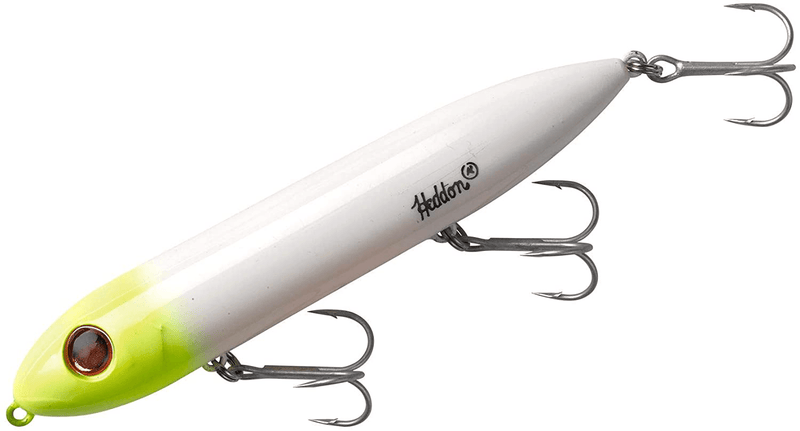 Heddon Super Spook Topwater Fishing Lure for Saltwater and Freshwater Sporting Goods > Outdoor Recreation > Fishing > Fishing Tackle > Fishing Baits & Lures Heddon White/Chartreuse Head Super Spook (7/8 oz) 