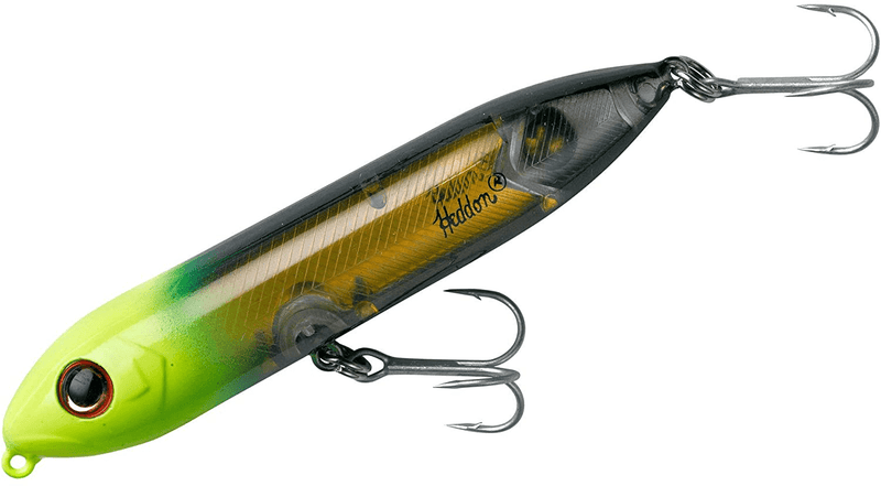Heddon Super Spook Topwater Fishing Lure for Saltwater and Freshwater Sporting Goods > Outdoor Recreation > Fishing > Fishing Tackle > Fishing Baits & Lures Heddon Black/Chartreuse Gold Insert Super Spook Jr (1/2 oz) 