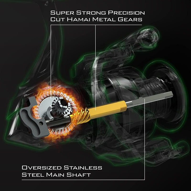 Kastking Spartacus II Fishing Reel - New Spinning Reel – Sealed Carbon Fiber 22Lbs Max Drag - 7+1 Stainless BB for Saltwater or Freshwater – Gladiator Inspired Design – Great Features - Stryker Green Sporting Goods > Outdoor Recreation > Fishing > Fishing Reels KastKing   
