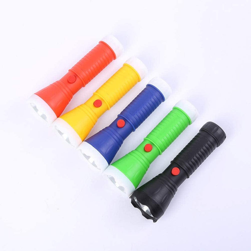 OSALADI 4Pcs Mini Flashlights Assorted Colors LED Hand Held Torches Plastic Flash Lights for Kids Outdoor Hiking Camping Party Favors Hardware > Tools > Flashlights & Headlamps > Flashlights OSALADI   