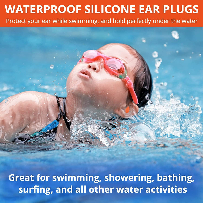 Quality Silicone Ear Plugs 6 Pair - Swimming Moldable Earplugs Women, Kids, Adults - Water Ear Plugs Prevent Swimmers Ear - Wax Ear Plugs for Swimming Great for Pool, Surfing, Bathing, Water Skiing Sporting Goods > Outdoor Recreation > Boating & Water Sports > Swimming Quality Plugs   