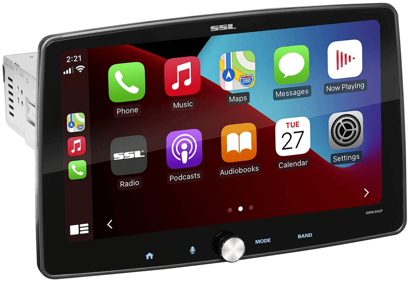 Sound Storm Laboratories SDML9ACP Apple CarPlay Android Auto Car Multimedia Player – Single Din Chassis with 9 Inch Capacitive Touchscreen, Bluetooth, No DVD, High Resolution FLAC, RGB Illumination Vehicles & Parts > Vehicle Parts & Accessories > Motor Vehicle Electronics Sound Storm Laboratories 9 inch  