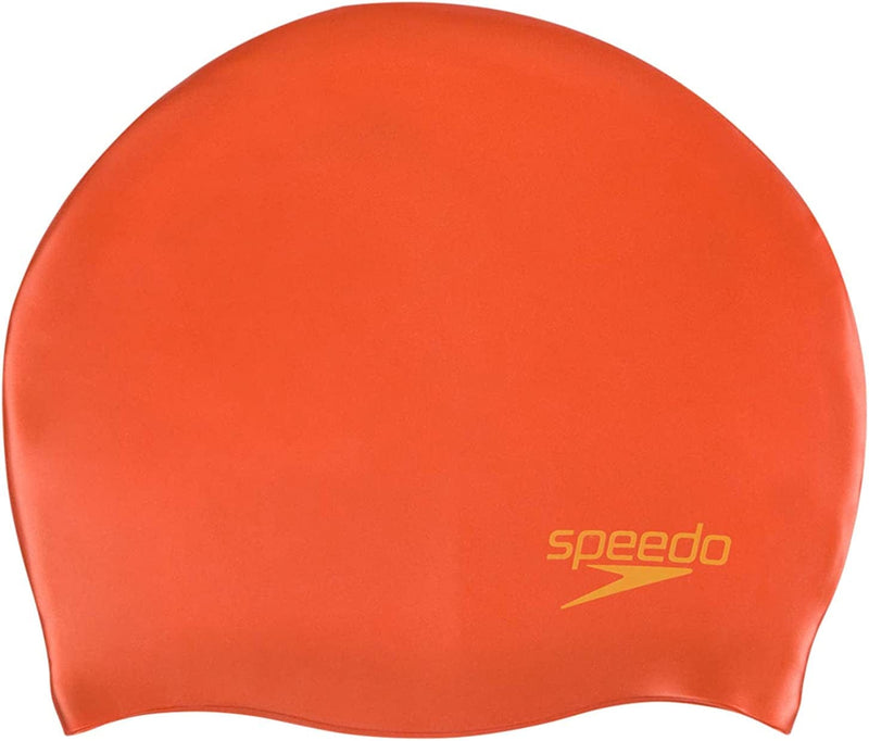 Speedo Unisex-Kids' Plain Moulded Silicone Sporting Goods > Outdoor Recreation > Boating & Water Sports > Swimming > Swim Caps Speedo Lobster/Pure Yellow us:one size 