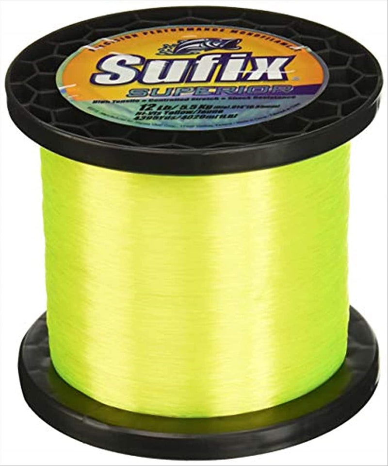 Sufix Superior 1-Pound Spool Size Fishing Line (Yellow, 12-Pound) Sporting Goods > Outdoor Recreation > Fishing > Fishing Lines & Leaders Rapala   