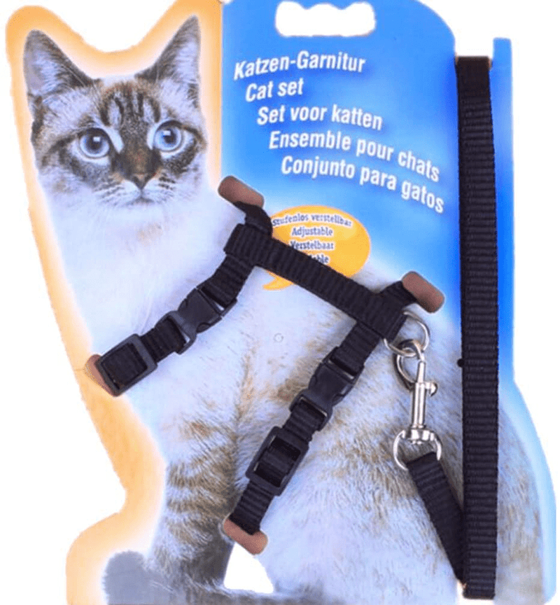 UEETEK Adjustable Pet Cat Kitten Belt Collar Harness Safety Strap with Leash Traction Rope (Black) Animals & Pet Supplies > Pet Supplies > Cat Supplies > Cat Apparel UEETEK   