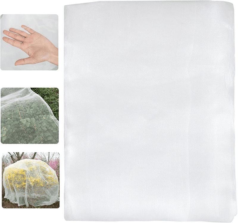 Unves 10 X 12 Feet Garden Netting, Insect Mosquito Net for Garden, Bird Netting Pest Barrier Protect Garden Plant Fruits against Birds Bugs, White Plant Netting Sporting Goods > Outdoor Recreation > Camping & Hiking > Mosquito Nets & Insect Screens Unves 10x12 Ft  